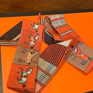 Hermes authentic silk horses 🐎 scarf for neck, hand or purse handle, must have!